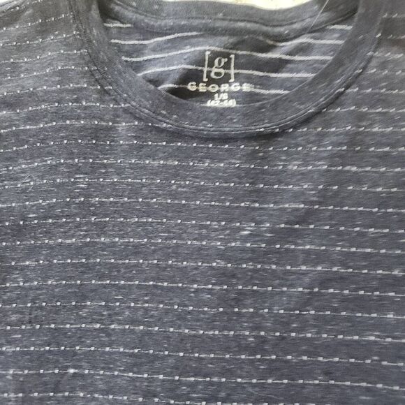 E38 George blue short-sleeved t-shirt - Picture 3 of 4